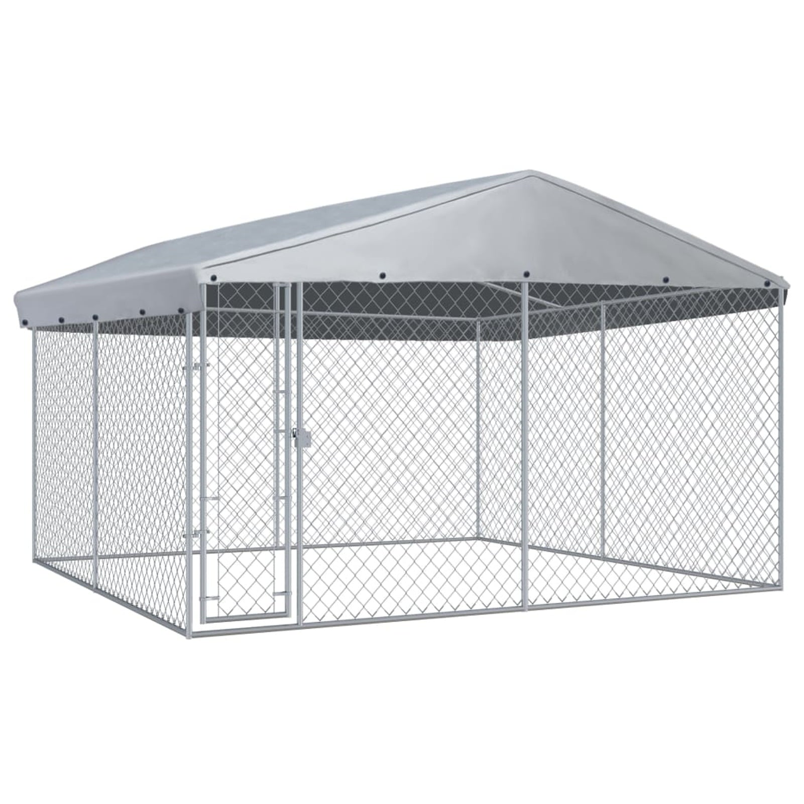 19ab5987a98fe3893ff28acf0e9625fb1f2472ba715cc6a2944fbf3b553d1923 Outdoor Dog Kennel with Roof 150.4