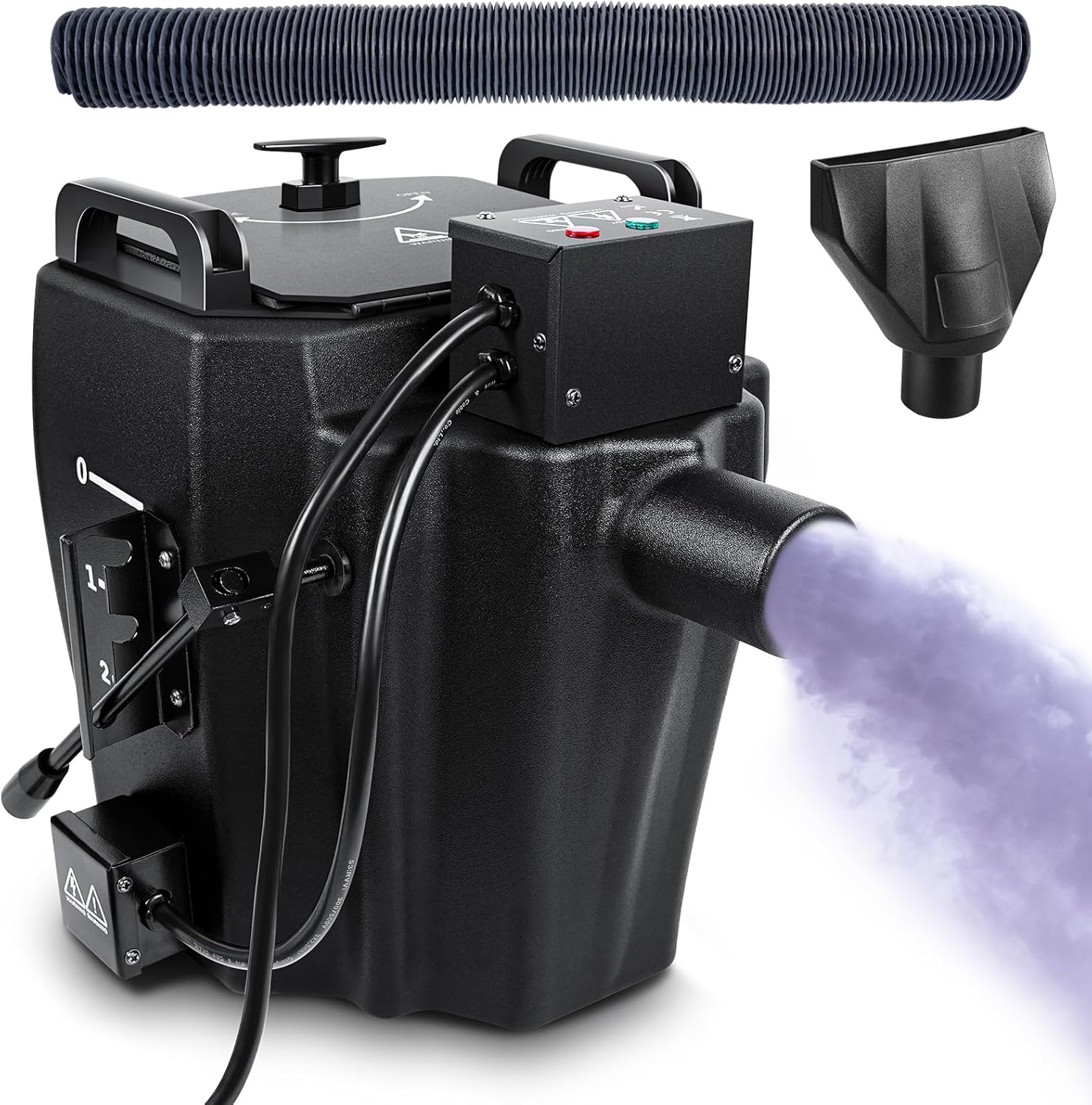 19d35b151564ca022056c77bb2ee4ac25f24d86ad288c8b586fc9c8411cbb803 Dry Ice Fog Machine, 3500W Low Lying Fog Machine, Dry Ice Machine with Tube Nozzle High Density Fog Smoke for Wedding Party Events Stage Concert Club Performance DJ (Black)