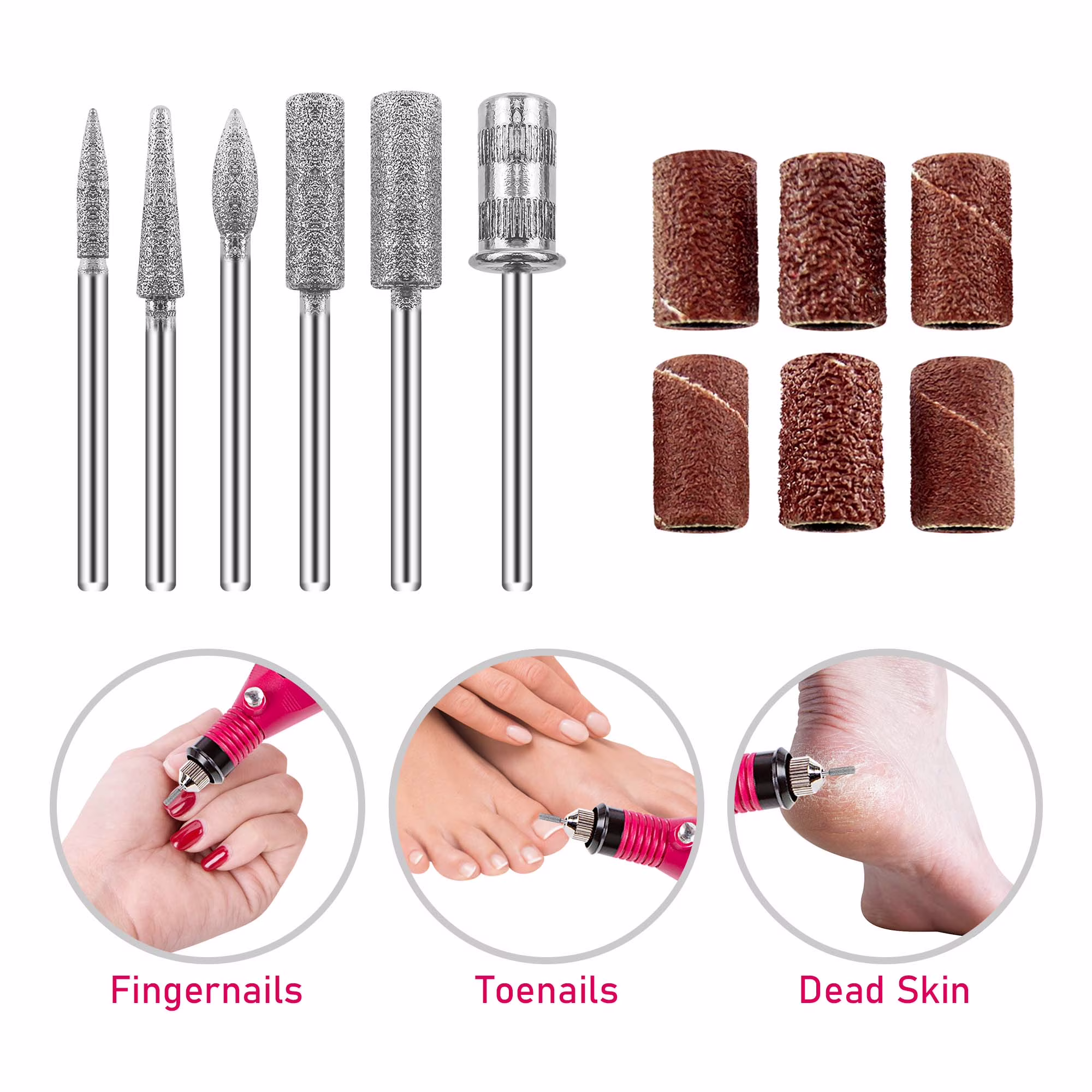 1a9efd841f61ca0f82e31d249b81b26006b14ffb2fab54b6afc5f1ada81c961d Pinkiou Electric Nail Drill Machine Nail Drill Kit 20000 RPM Portable Nail Drill for Acrylic Nails, 6 Acrylic Gel Remover Nail Tools, Nail Polishing Machine Pedicure Set