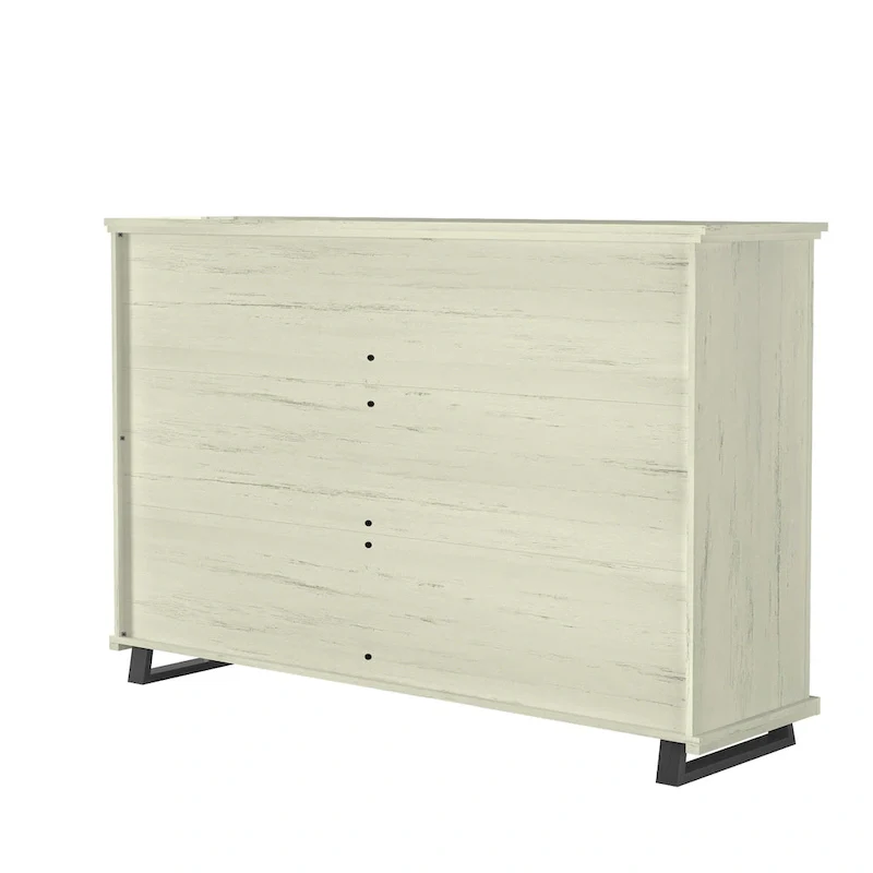 1b07040bb58b28221cd21d79275a18bef87ebded7cb2bb2dade9099860b2a882 Farmhouse 4-Piece Bedroom Set - 2 Nightstand, 1 Chest and 1 Dresser(Beige)