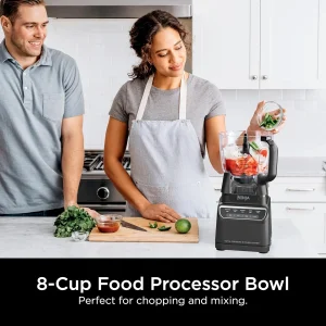 Ninja Blender, Mega Kitchen System, 1500W, 4 Functions for Smoothies, Processing, Dough, Drinks More, with 72 Blender Pitcher, 64 Processor Bowl, 2 Nutri Cups + Lids, Black, BL770(Pitcher+Bowl+(2) 18-oz. Cups)