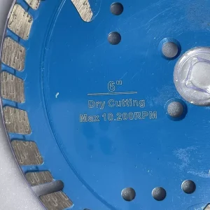 KLYNE - 6'' Dry Diamond Turbo Saw Blade Cutting Disc For Angle Grinder Concrete/Bricks