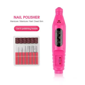 Electric Drill Nail File Acrylic Art Bits Manicure Pedicure Portable Machine Kit