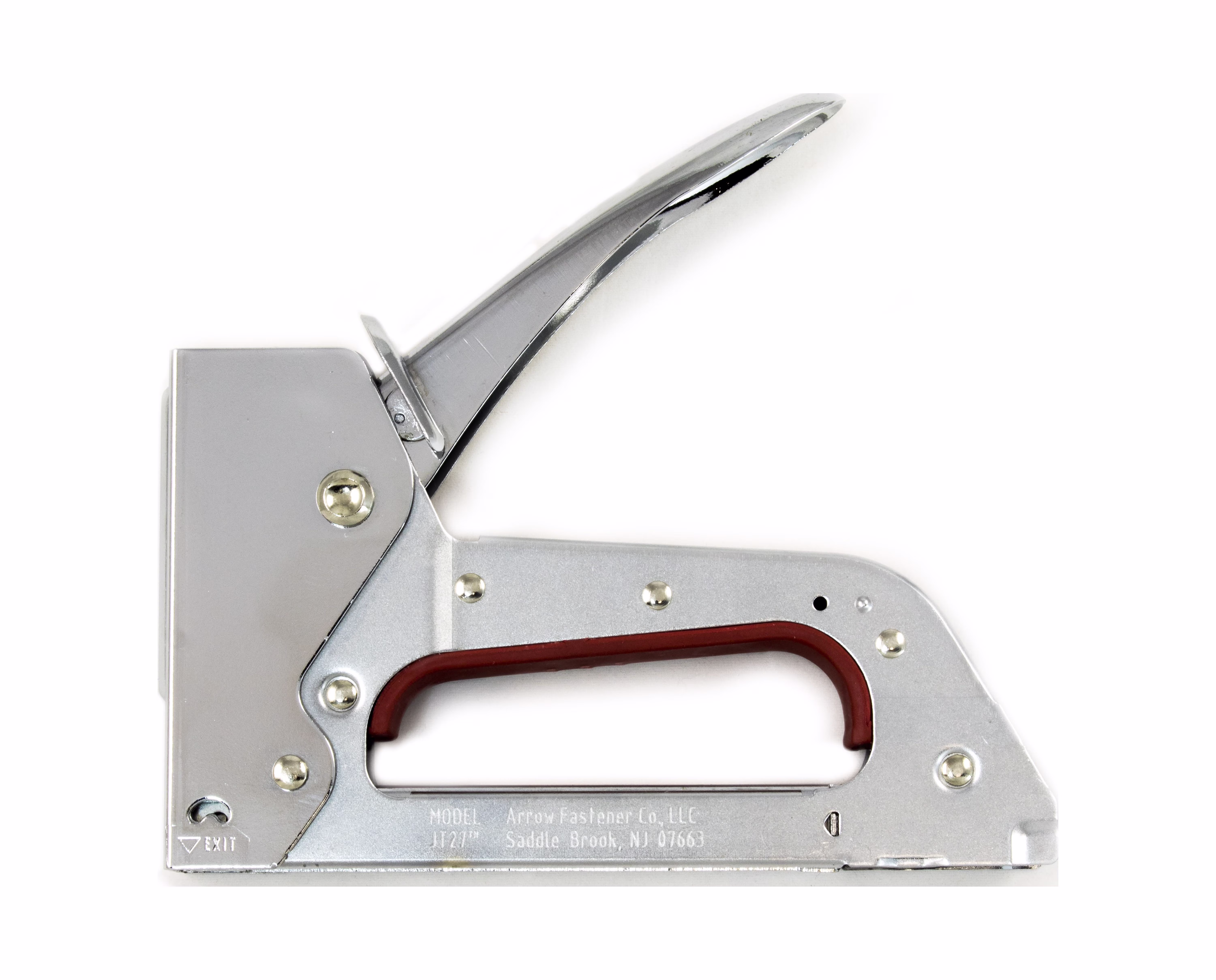 Arrow JT27 Light-Duty Chrome Finish Manual Staple Gun with Bottom Load and Handle Lock