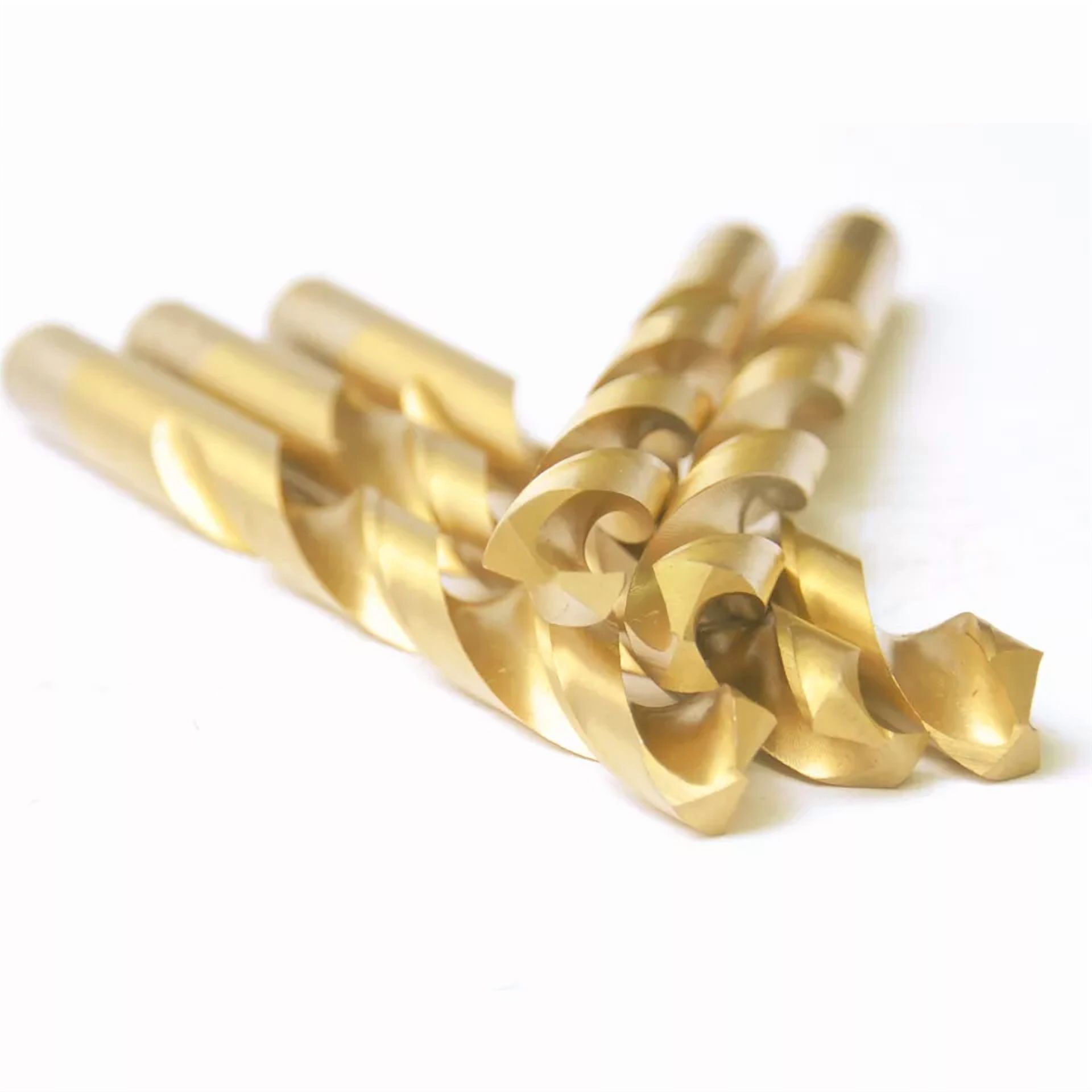 1d67c0dad9682745fa812108c8fe3fb772e85e46f36137168231a2a2f2547ea8 KNACK - Drillforce 5Pcs 27/64" Hss Metal Wood Titanium Drill Bits Set 3/8" Reduced Shank