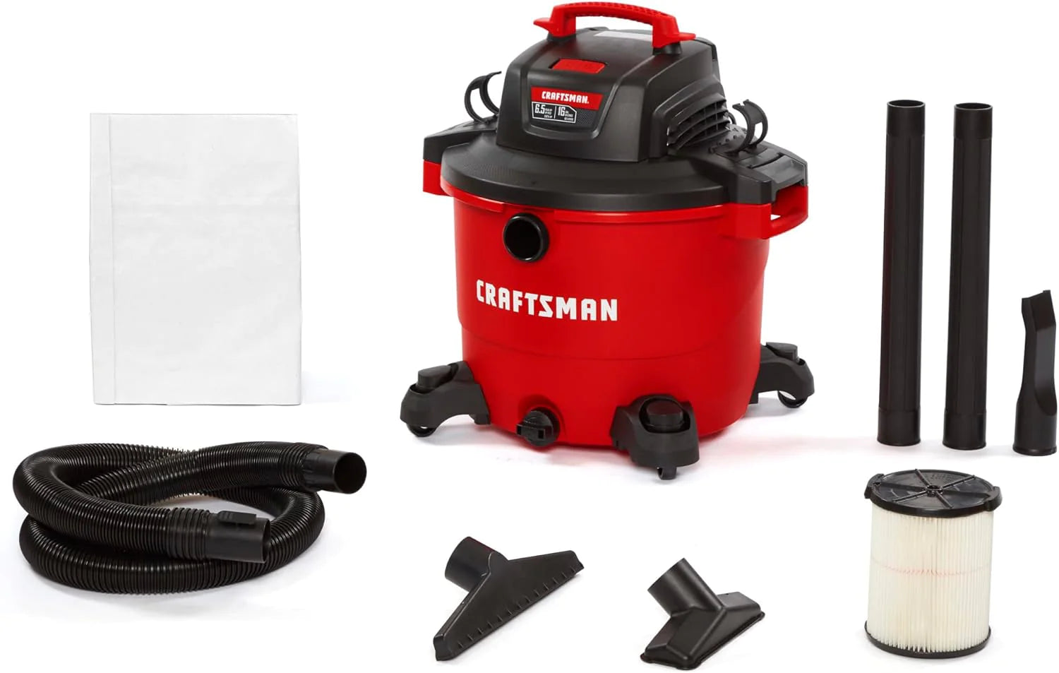 1df8a2a3b9b2976c7ff97dbceb71fd8a82188938a04a1aabc8bcbb9ecfc0a3d1 16 Gallon 6.5 Peak HP Wet/Dry Vac, Heavy-Duty Shop Vacuum