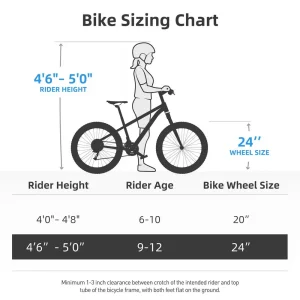 JOYSTAR Lubbock 20" 24" Kids Mountain Bike Single Speed Bicycle(Pink)