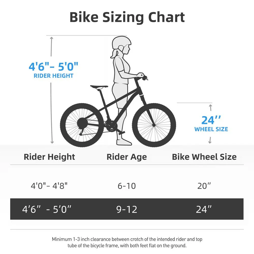 1e32346ad487e5f609855cbdf42b40ebece3a201791c3b5c34d5cff03a7495fc JOYSTAR Lubbock 20" 24" Kids Mountain Bike Single Speed Bicycle(Pink)