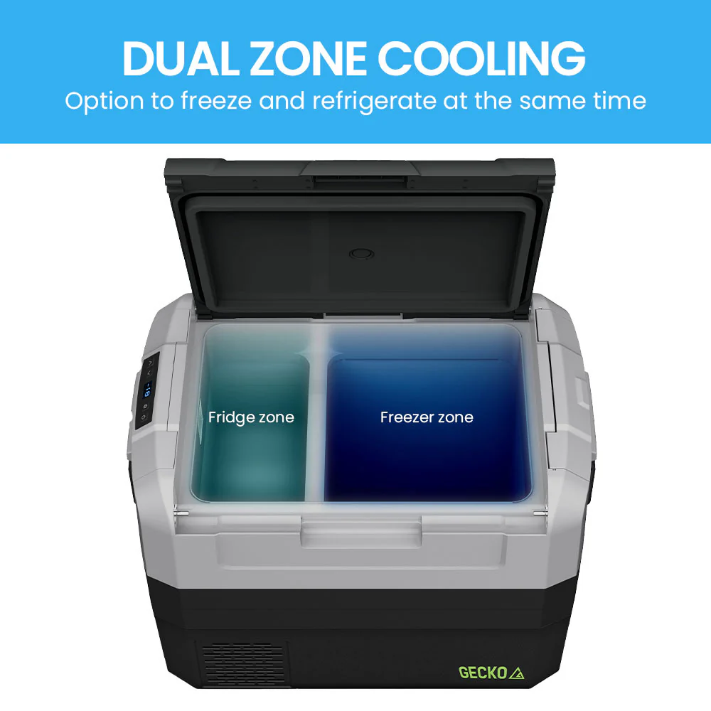 1e46abb4d0f3c3b20e010b9de8d8966cebfe46a302dabbcd09ad84c075b1cad5 Gecko 55L Portable Fridge Freezer 12V/24V/240V for Camping, Car, Caravan, Boats
