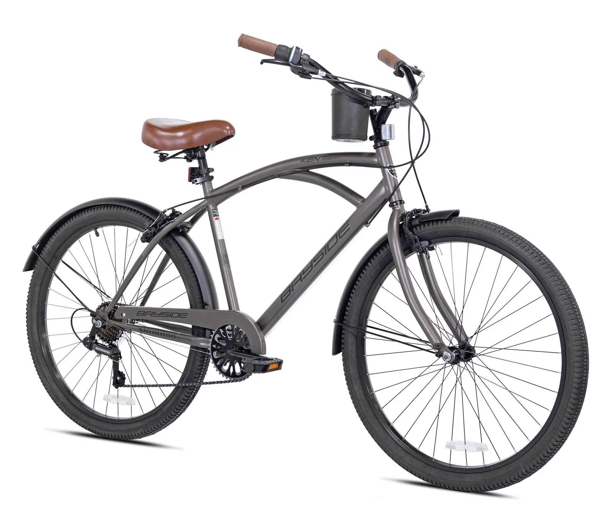 1e4b0108afbff1a9e0db882692b266c467e4481d50d9c6a27f58e4f1d05cf811 Kent 26 in. Bayside Men's Cruiser Bike Satin Cocoa(Brown/ONESIZE)