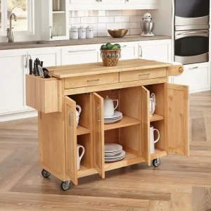 Homestyles General Line Brown Wood Kitchen Cart - N/A(Brown/Kitchen Cart/WOOD)