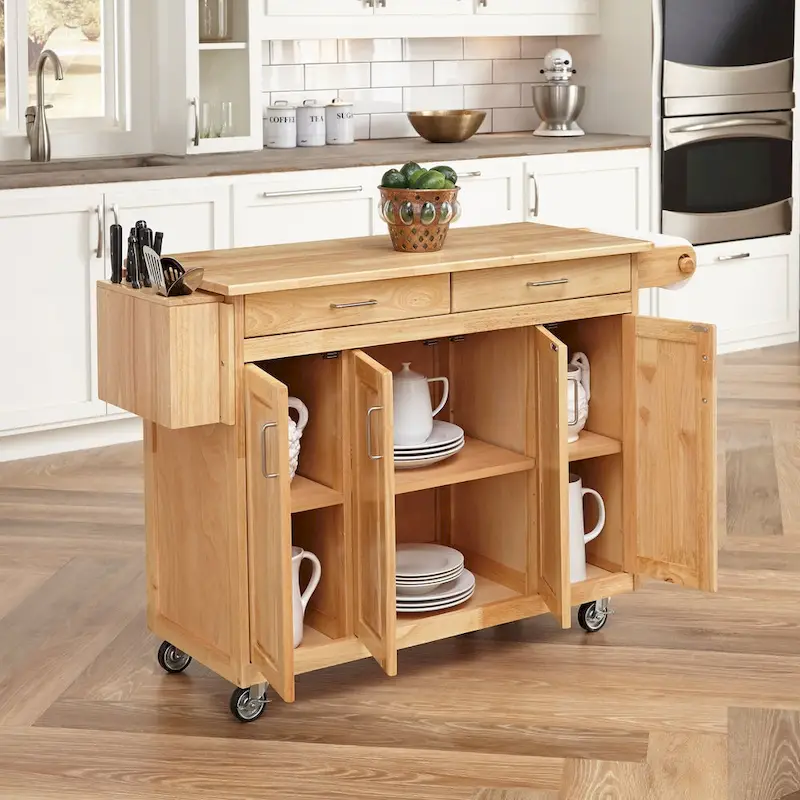 1f4c8b9c964fd3e1fa4aa47c34c44bb440b649f4c963e725c531e3eb93e3b35c Homestyles General Line Brown Wood Kitchen Cart - N/A(Brown/Kitchen Cart/WOOD)