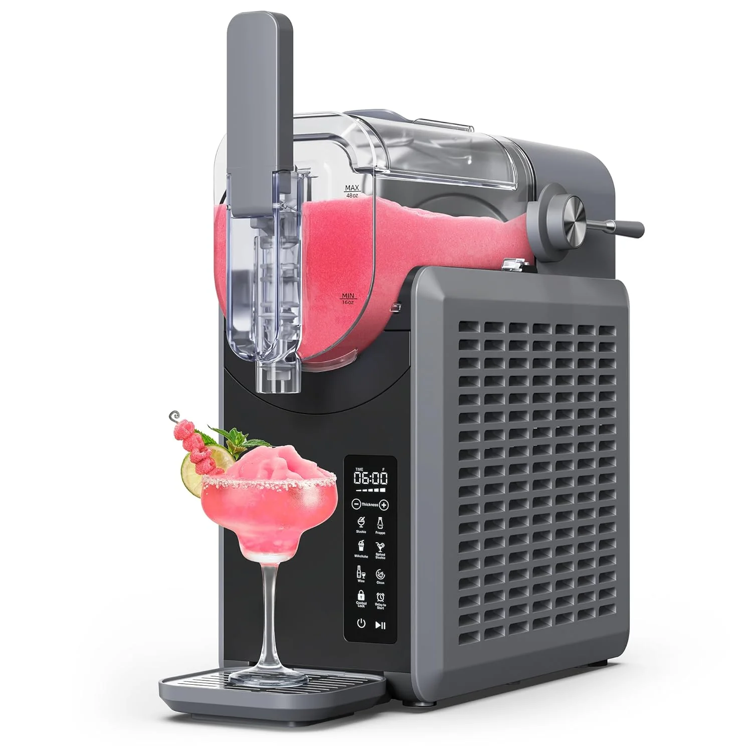 1fc5e75386fce6f53ed3329796ad6454b55468517c7e9ea8ce09d2fb7428c920 Slushie Machine - Professional Frozen Drink Maker No Ice Needed- 70 oz Slushy Machine for Home with LED Display - One-Touch Reservation 6 Pre-set Programs for Frozen Margaritas, Frappés Ice Cream