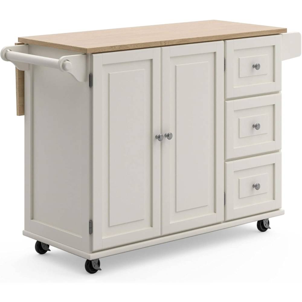 21298ec44384df861cf635752cf5a8e9428e88030820091184220078a3a0aceb Homestyles Dolly Madison Mobile Kitchen Island Cart, Drop Leaf Breakfast Bar