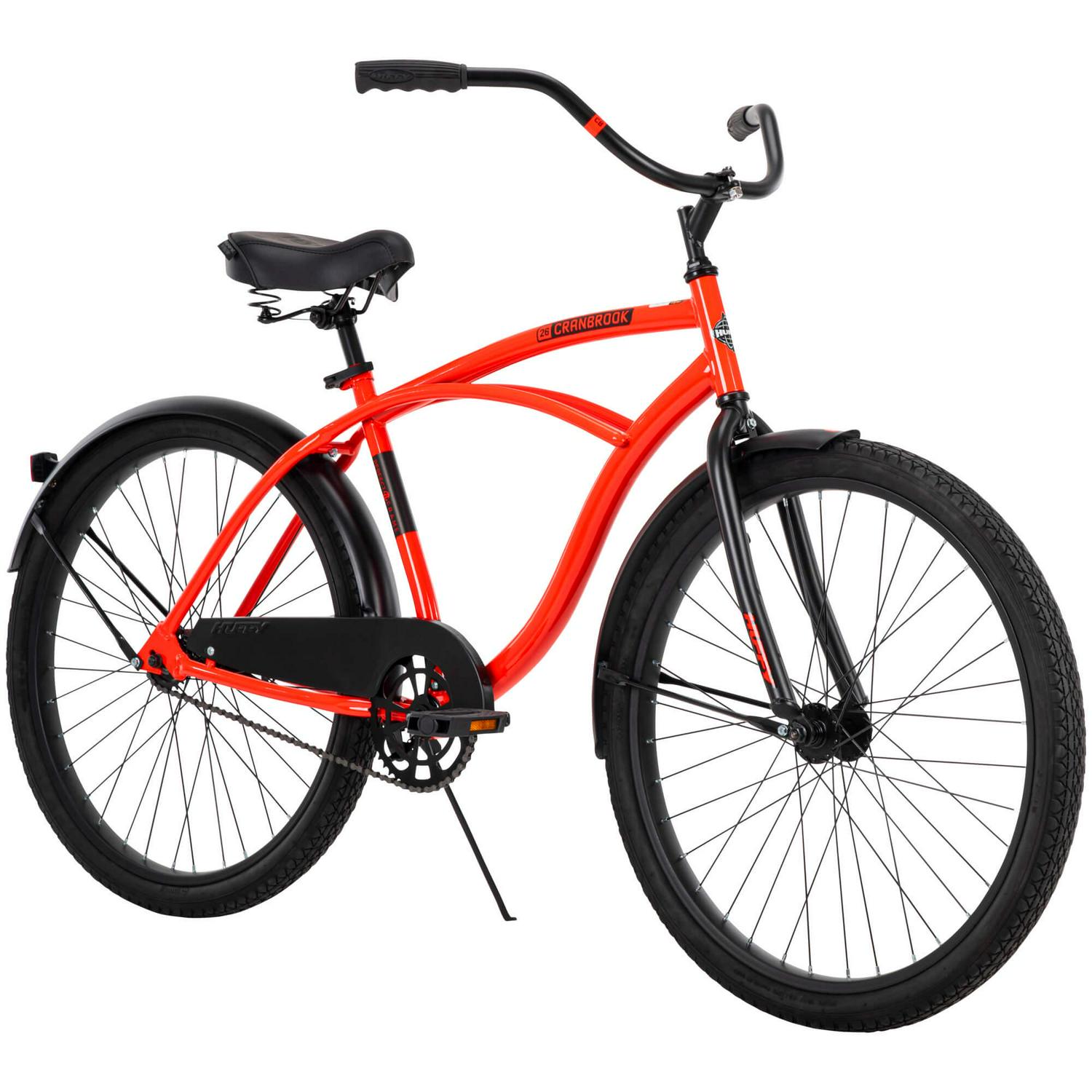 2161553c69b294a5ee44fa2cddf508595429346099b723f31bac6007bb407376 Huffy 26 In. Cranbrook Mens Classic Beach Cruiser Comfort Bike, Red