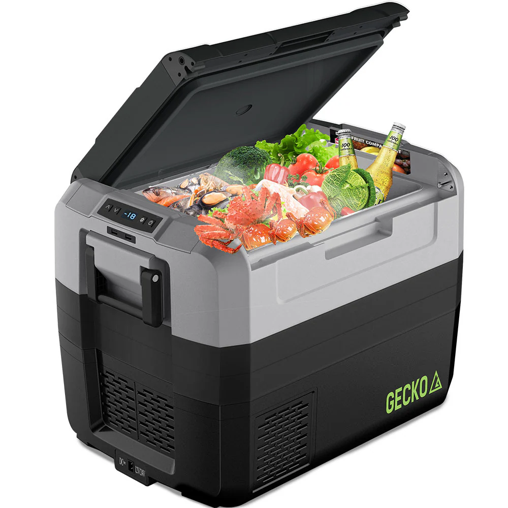 229bdf85c2a7810b025931a579a8753efd4f52b7d1ec50665d26ec44a83e7962 Gecko 55L Portable Fridge Freezer 12V/24V/240V for Camping, Car, Caravan, Boats