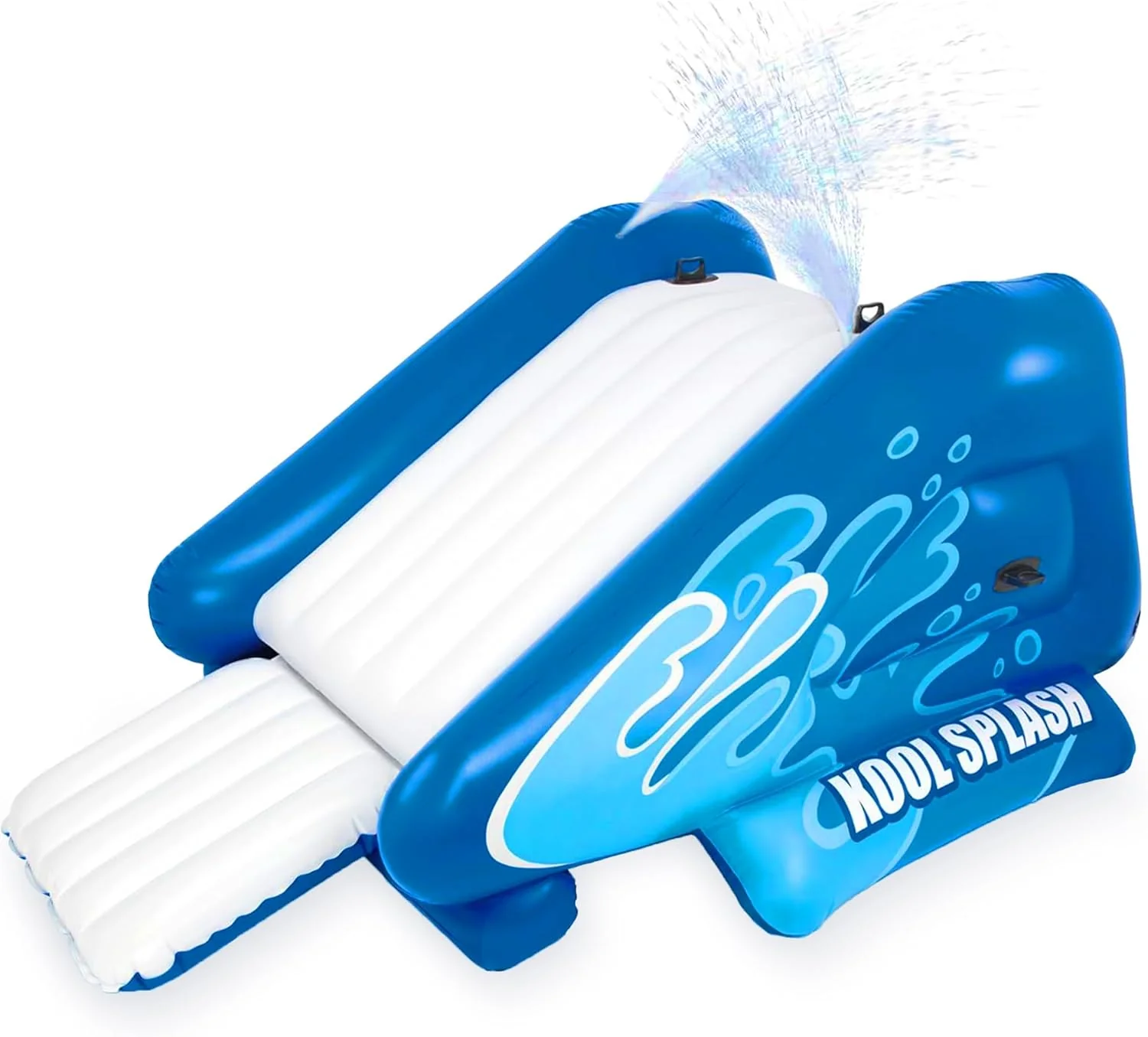 23e49a73d05ea30c43096a3ee0cf61b7a655b9c78b47f251322aede29b478720 Kool Splash Inflatable Water Slide Swimming Pool Play Center with Built in Sprayers for Kids and Adults, Ages 6 and Up, Blue(Blue)