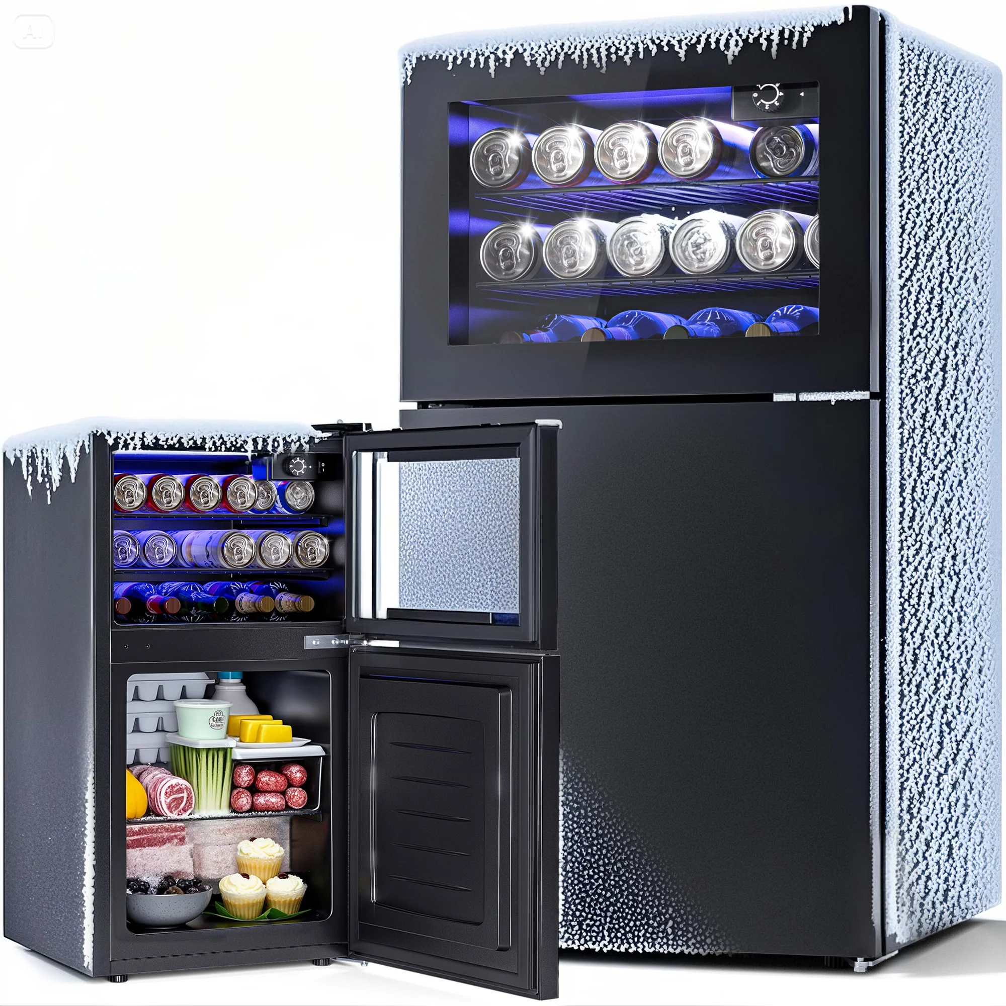 240572e14b62c4f6a9e720855edb9fe095cd758ad3f9158a8b1716b15070fd60 80L 2-Door Mini Fridge with Freezer