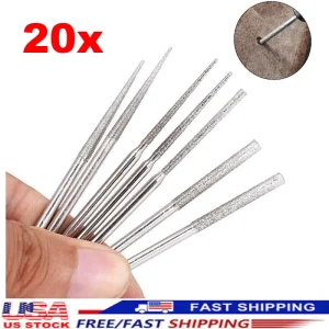 20Pcs Diamond Burr Set Drill Bits Mini Drill For Dremel Rotary Tool Accessories
