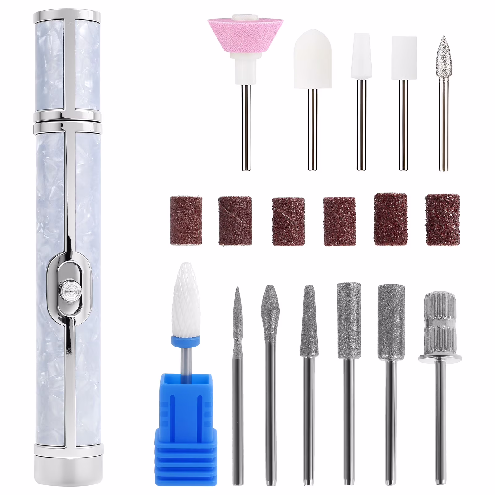 24fbebf758b93be988227c0318cb318b116baf90d89a972cd7afb0abe20c761d FYJUCPA Aluminium Alloy Electric Nail File Kit for Thick Toe Nails Rechargeable 4 Gears Electric Nail Drill Machine Low Noise Electric Nail Grinder for Various Nails and Shapes