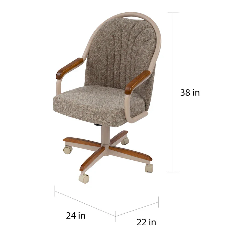 251f52e128a8de18676cec03851d21f5542587b532bc8881da3aa2be8ca7e292 Casual Dining Cushion Swivel-and-Tilt Rolling Caster Chair(Oatmeal)