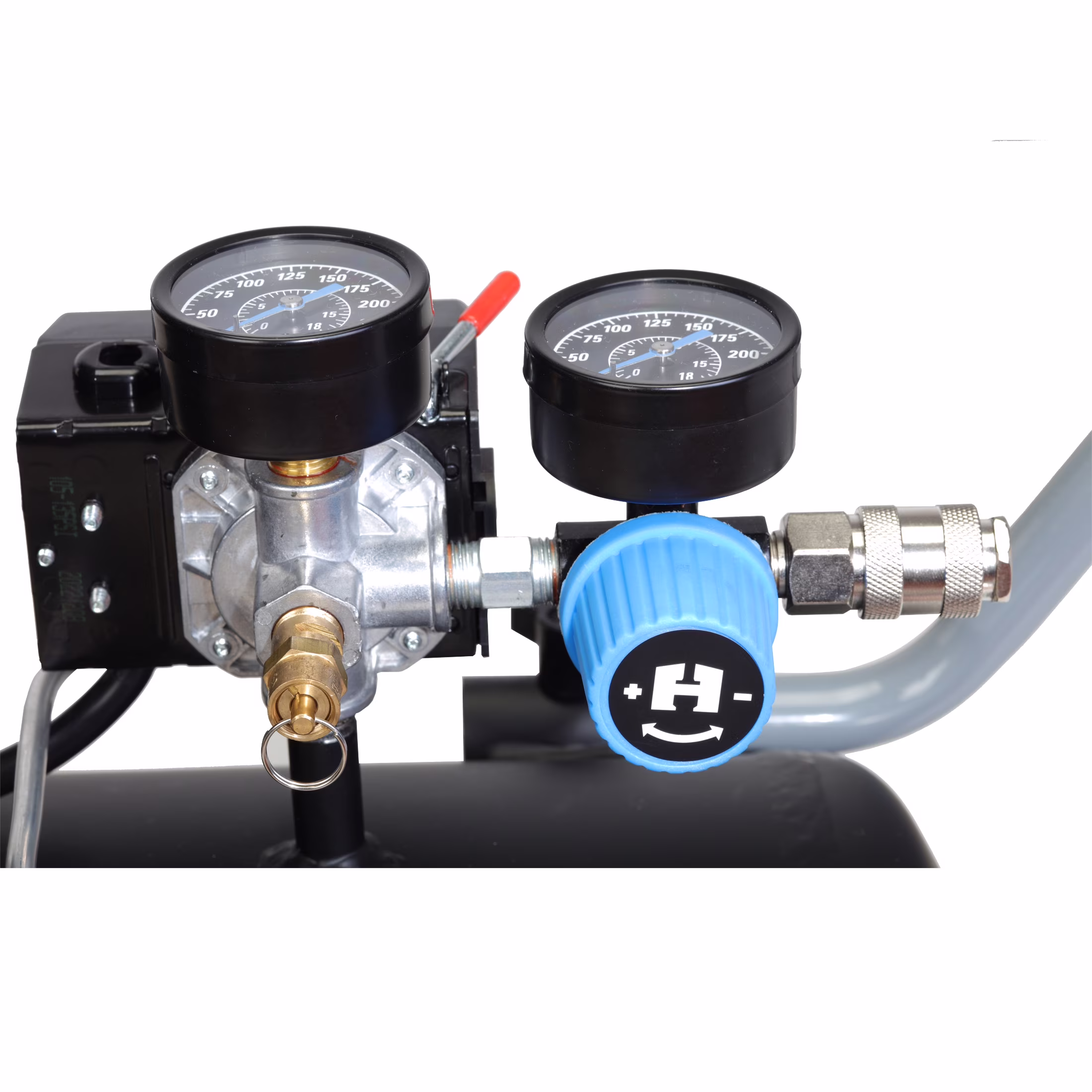25b6f6230c45a3f531defa3ecc7dfb6485d7e08e2368c6e57c742fd311cc66ba HART Black 135 PSI Oil-Free Electric Air Compressor 8 gal