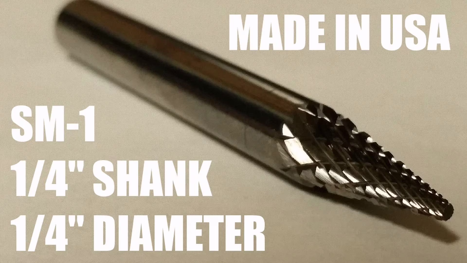 25ef8cd43996e7519023d46546ea073638089a411c8333e3d3043ccb52d9e2dd KLYNE - Sm1D Pointed Cone Shape Carbide Burr Bur Cutting Tool Die Grinder Bit 1/4" New