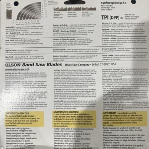 KLYNE - Olson Wb51659Db 14 Tpi Bench Top Band Saw Blade 1/2 X 1/8 In.