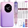 26ed51776bc73d61c6caab8a8b4c8f0e27303d4ae40ff62fc2e3e4c13553f233 Saviland Electric Nail Drill - 20000 RPM Corded Electric Nail File Kit with 6 Bits & 51 Sanding Bands, Gold