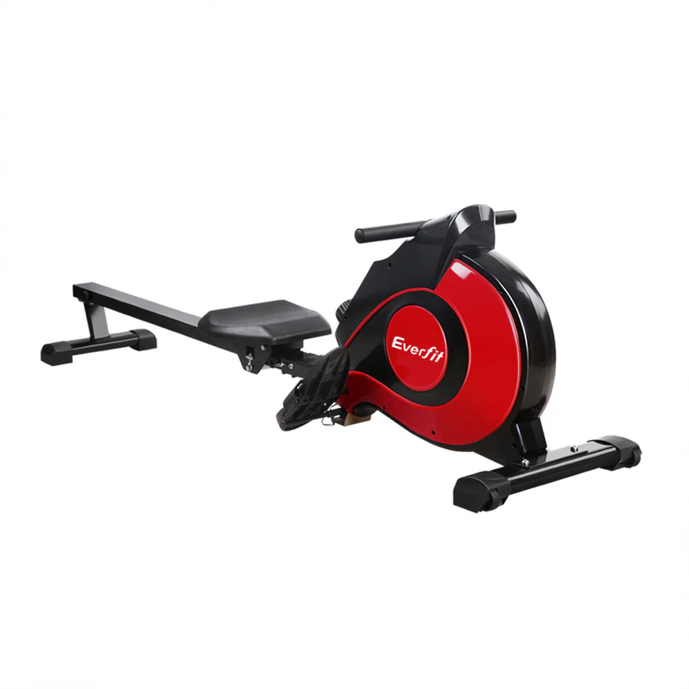 2823c51b45078b12444af3fb25764a9494e411de419d8368ecef300df0dff2f0 Everfit Rowing Machine Rower Magnetic Resistance Exercise Gym Home Cardio Red