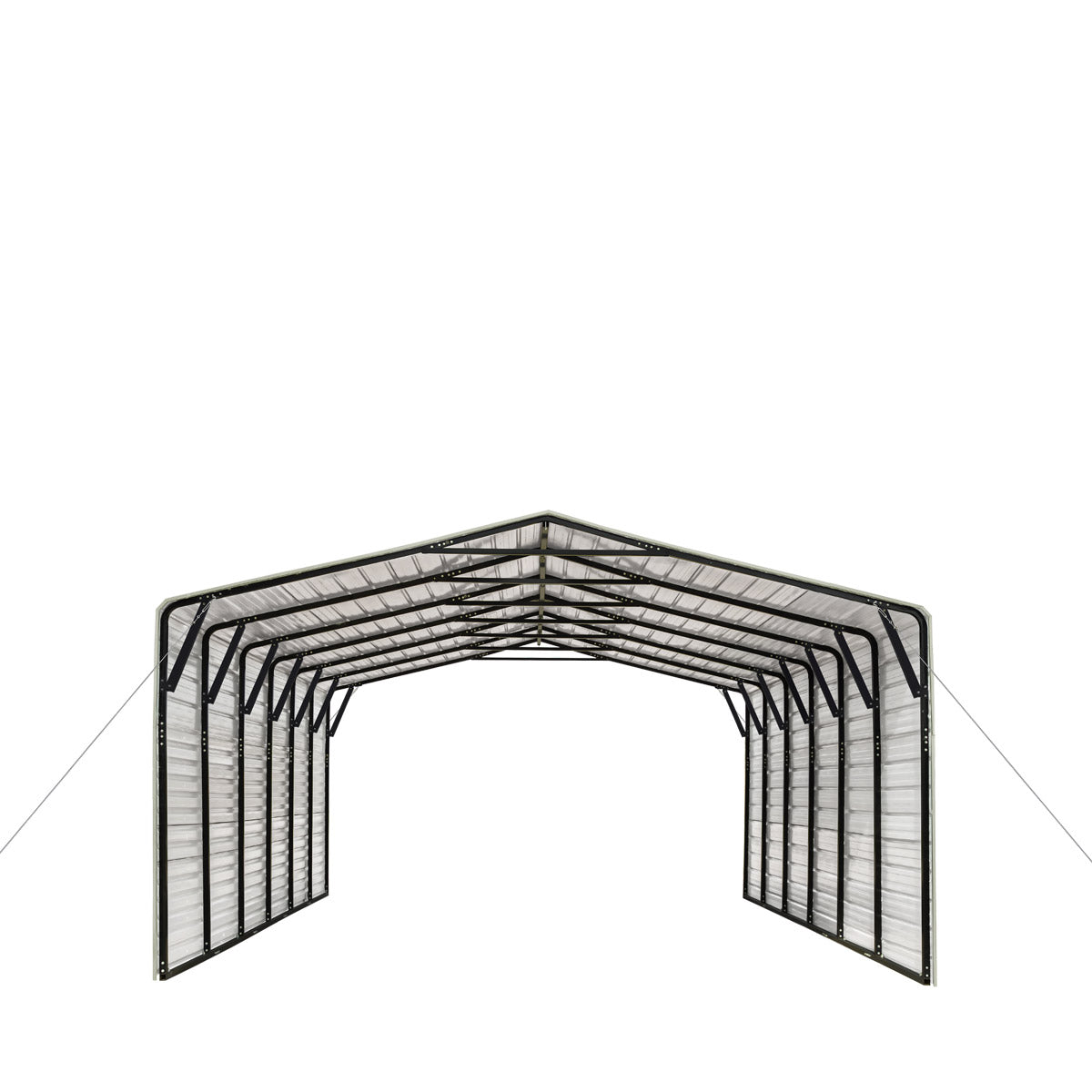 nutrigardens 2025 CP2030F 20' x 30' All-Steel Carport Shed With 10' Enclosed Sidewalls