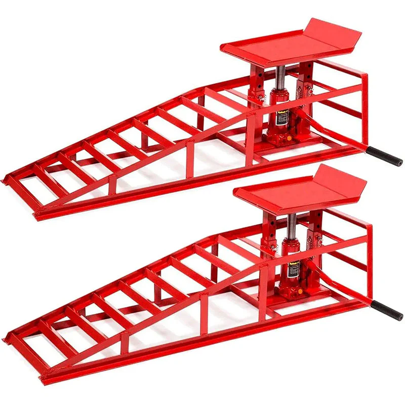 28a713ca9659f75f2869bf1e18508a462a68a6e97732c15eff79a7dd5910cdbd USA 2-Pieces Auto Car truck Service Ramp Lift Heavy Duty Hydraulic Lift