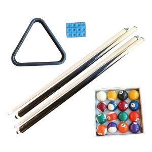 Classic Slate Pool Table with Cues and Balls Set for Home or Lounge, Walnut Wood, 8FT(Green)