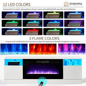 Oneinmil Fireplace TV Stand with 36