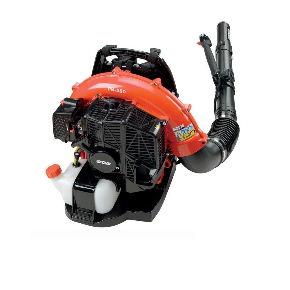 297bdccba547f8701f746666e8244062924e1c60a8fb13878f576825cfdd24c0 ECHO PB-580T 58.2cc Gas Backpack Leaf Blower, 216 MPH, 517 CFM, 2-Stroke Engine, Tube Throttle