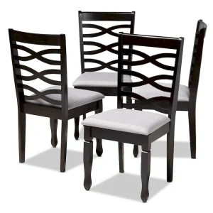 Modern and Contemporary Dining Chair 4-Piece Set(Light Gray)