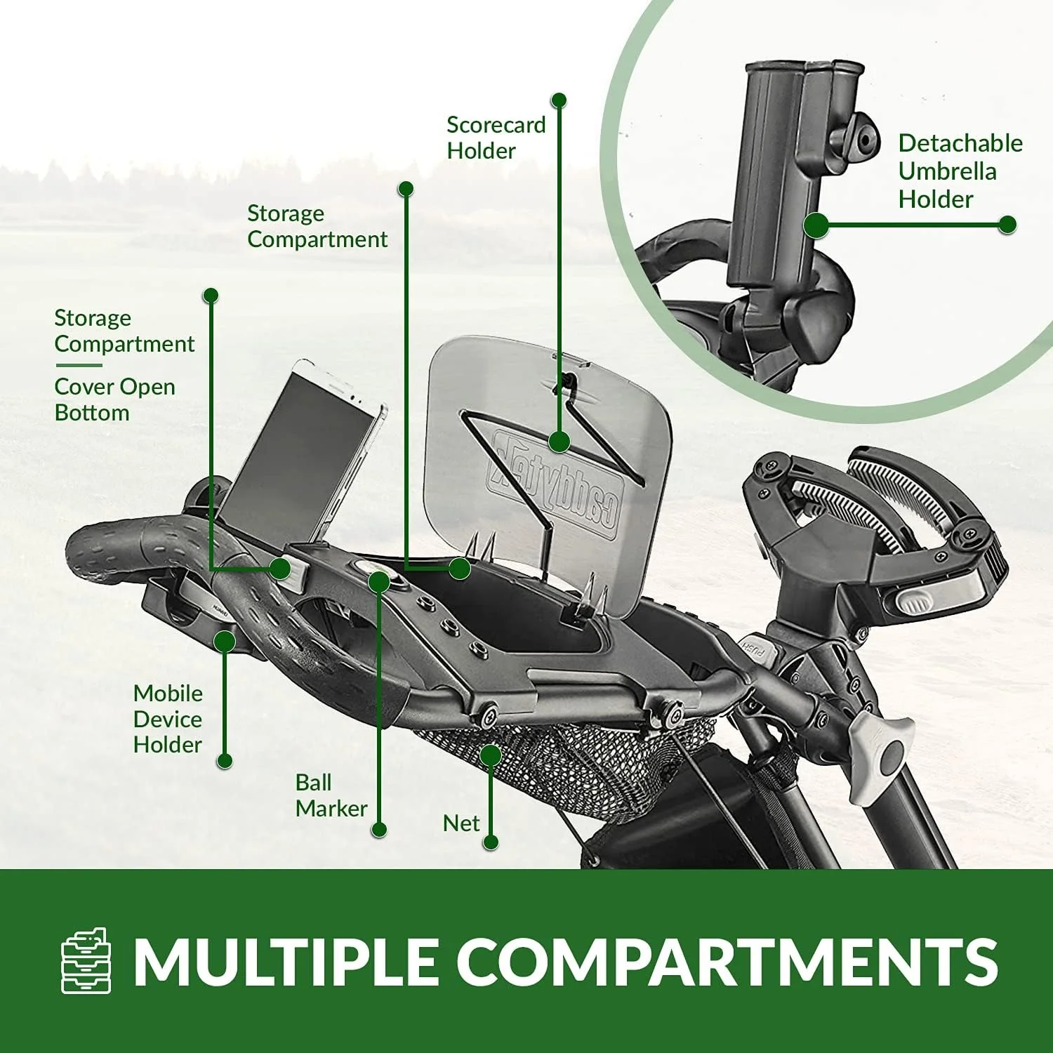 2baa7631759bd377cfd389a586479858d558750c17710d68dc9fa4f03f743ad0 3Wheel Golf Push Cart - Golf Trolley Foldable Collapsible Lightweight Pushcart with Foot Brake - Easy to Open Close(blue)