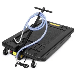 17 Gal Electric Oil Drain with 110V Pump  8 Ft Hose,Low Profile  T Folding Handle Oil Drain Cart for Truck Cars SUVs
