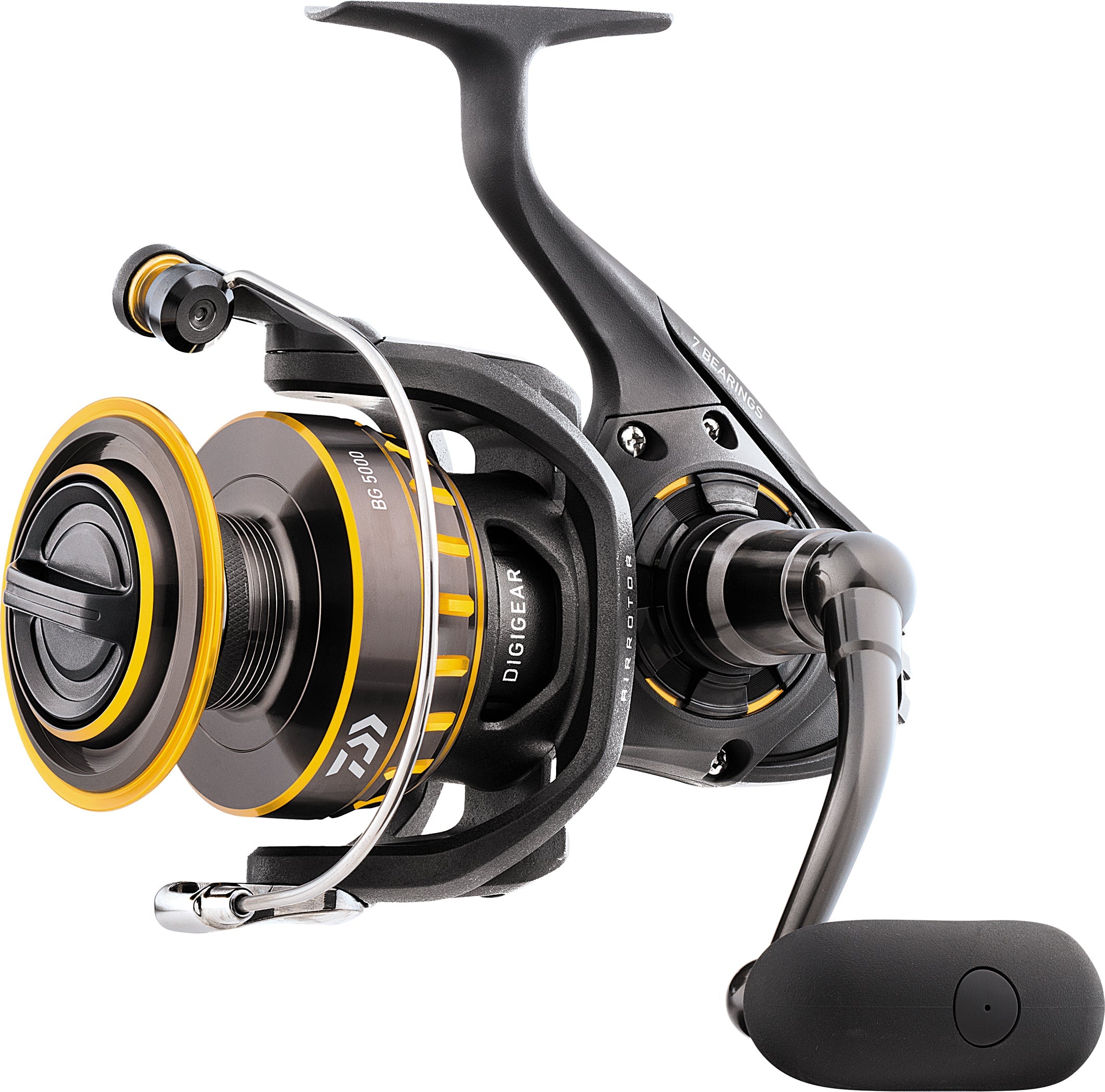 2c15243097bdb3e71220671ae8a53e2f214921ecf254415b2e61685241e9b9af Daiwa BG Spinning Reel ¨C Black Anodized Aluminum, Digigear System, Air Rotor, Waterproof Drag for Freshwater Saltwater Fishing