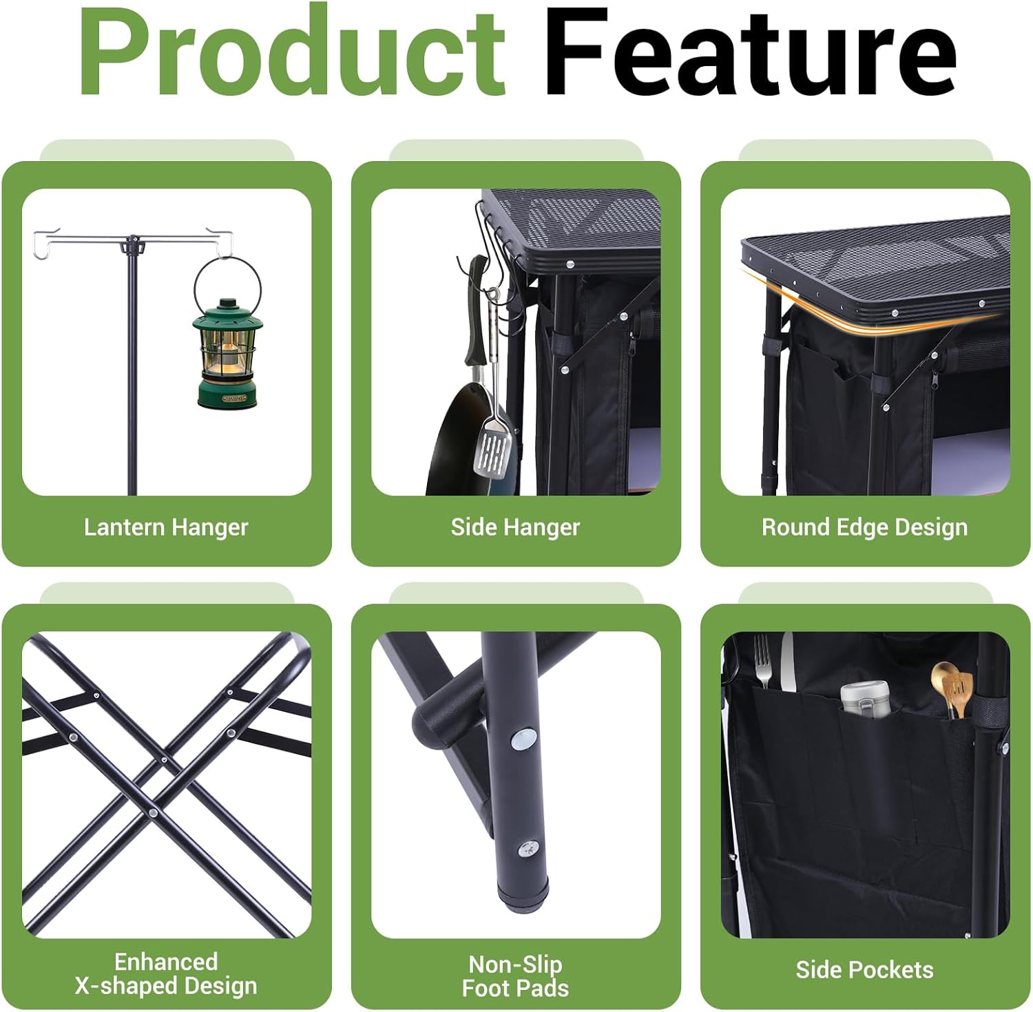 2cab55be4bb3b0c4748273c61f03052d1405ae3f2a797ca47abb96b8245583ae Portable Charcoal Grill Folding Camping Grills + Camping Kitchen Station Camping Table Picnic Table Grill Table Folding Table(Default Title/ONESIZE)