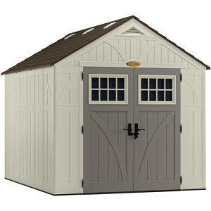 2025 Suncast 8 x 10 ft. Metal and Resin Storage Shed, Vanilla(8' x 10')