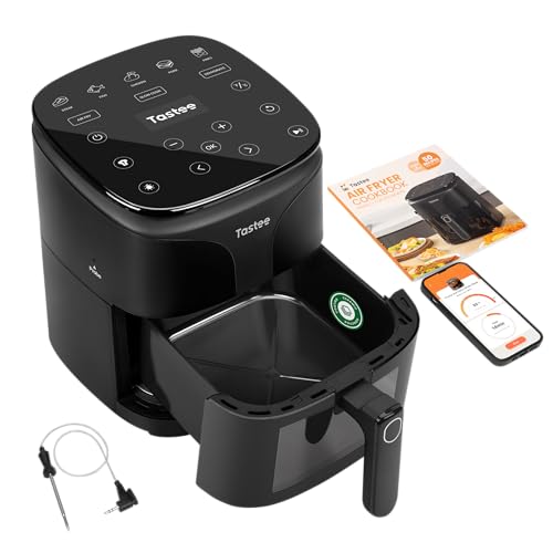 2dfaeaa3005c225eeb5b61f207b280ba39dc7b93fd426b0591c26743c8fad728 Tastee Ceramic Air Fryer, 8 in 1 Compact 5.5QT AirFryers, 450¡ãF Digital Airfryer Dehydrator with Smart Probe, 24 Presets One touch Cooking, In app Recipes with Window, Dishwasher safe Non stick : Home Kitchen