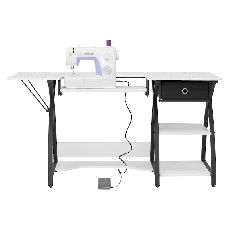 2e4d0960b162dee802c222c1805fd9f4ccc4af0f47da088749d55cdfca248af6 Comet Plus Sewing Desk with or without Grids on Top for Cutting(Solid White Top)