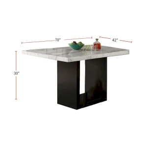 7 Piece Dining Table Set(Gray,black)