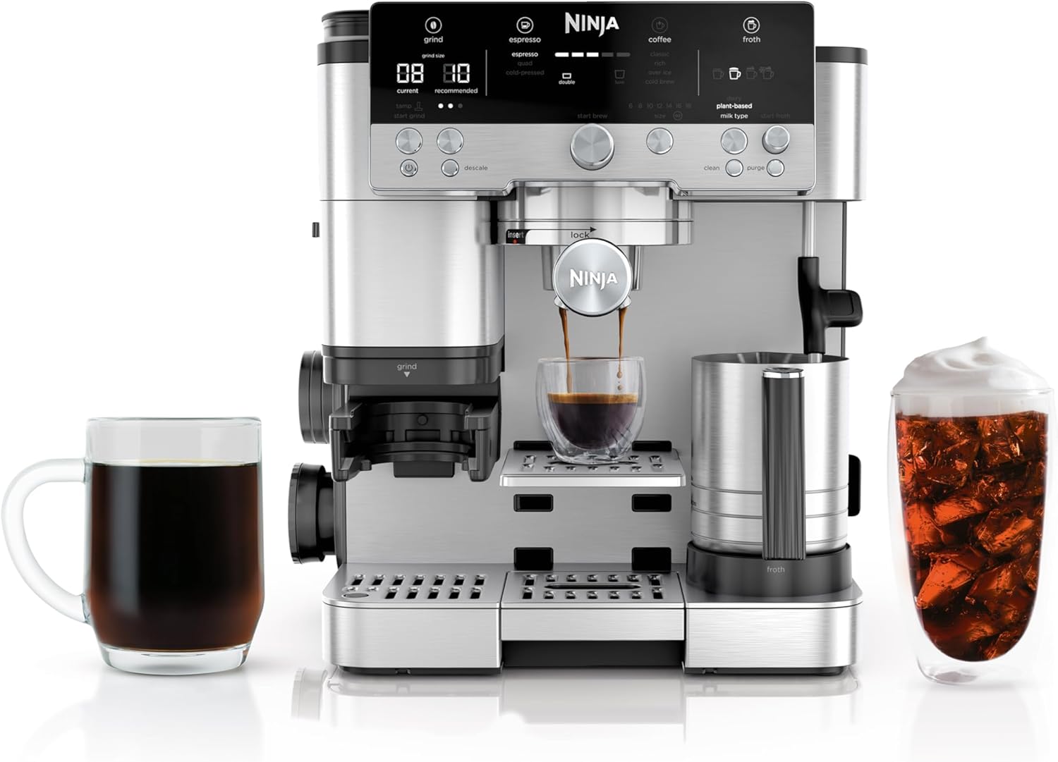 2ec1c6816ae067be84d6f03a385a4fecfc142f2874957552cbe6f31fc8873569 NINJA Espresso Machine Drip Coffee Maker ¨C Luxe Caf¨¦ ES601(Stainless Steel)