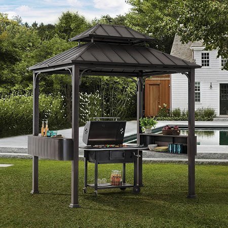 nutrigardens Member's Mark Hickory Hardtop Grill Gazebo(Default Title)