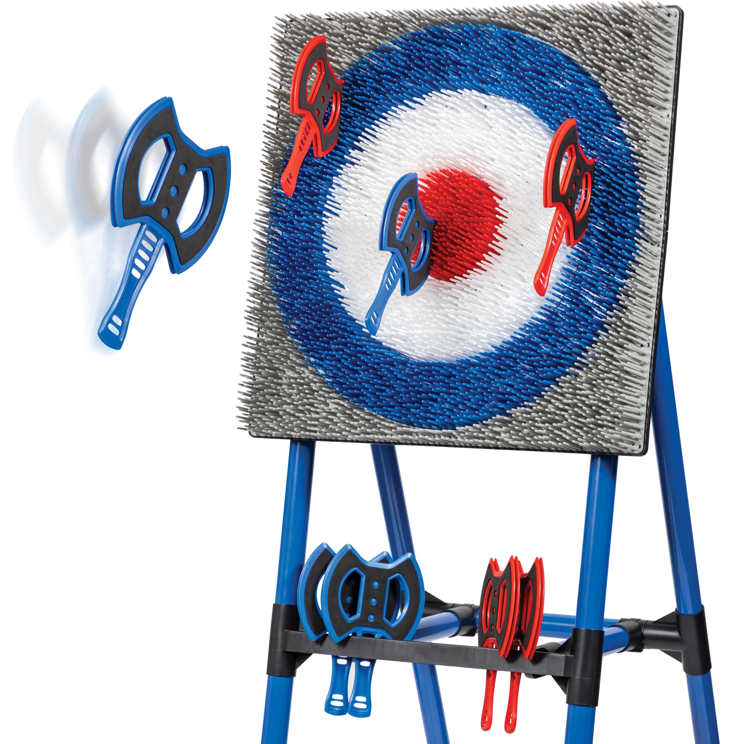 2fd65409419b247590540dd56fdc8b5b0818a2953e1d95777adf02a5fab6f9ad EastPoint Deluxe Steel Frame Axe Throw Target Game Set