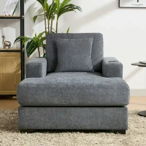 Three sizes Oversized Chaise Lounger with Pillows(55)