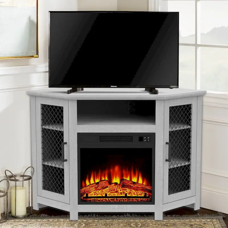 3147577ca7905477ad845080f059fb21984e3e95b80aedec80a33220b4124399 45 Industrial Corner Electric Fireplace TV Stands Console Table with 17 Electric Fireplace(Grey Wash)