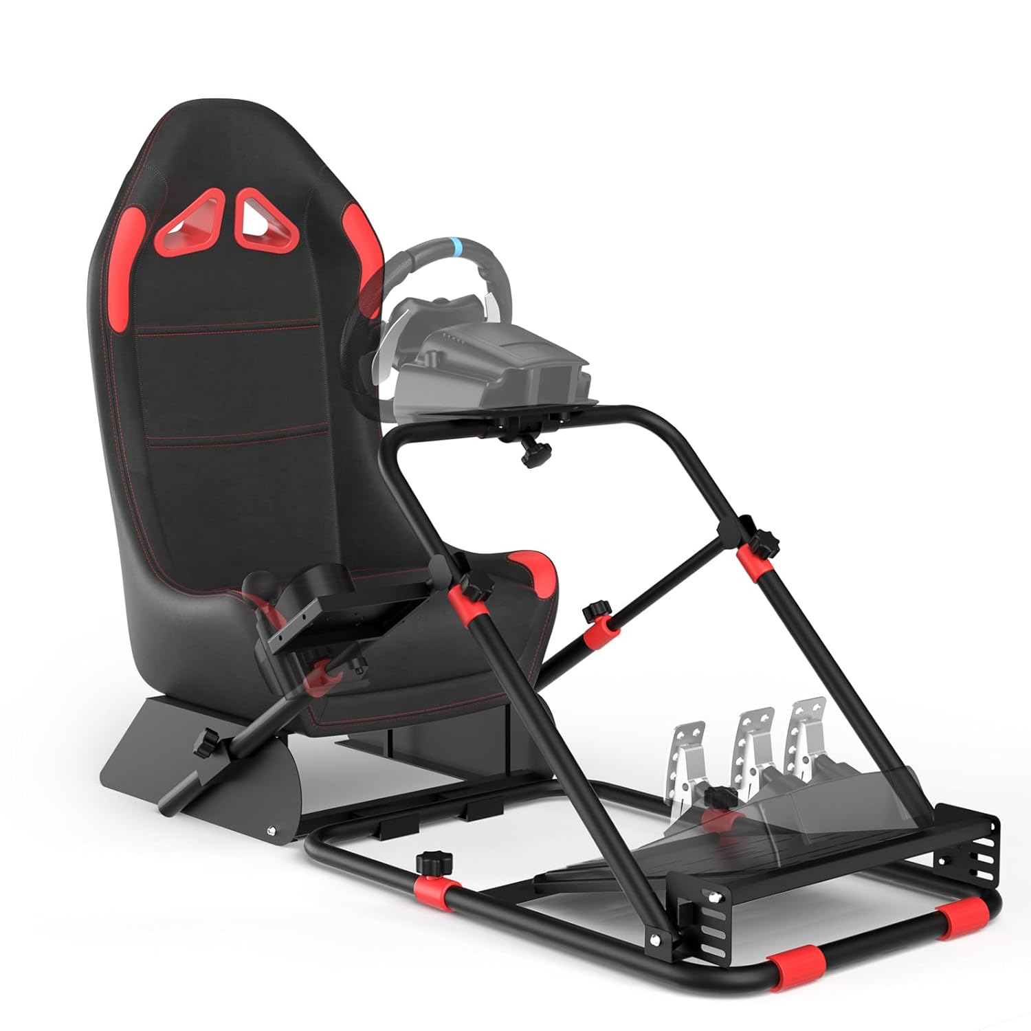 31640e9fc9af1b989ddf5f2c9b2742fdfd2798f853c45f67278f32464e19bb87 RACGTING Racing Simulator Cockpit, Foldable Seat, Logitech/Thrustmaster